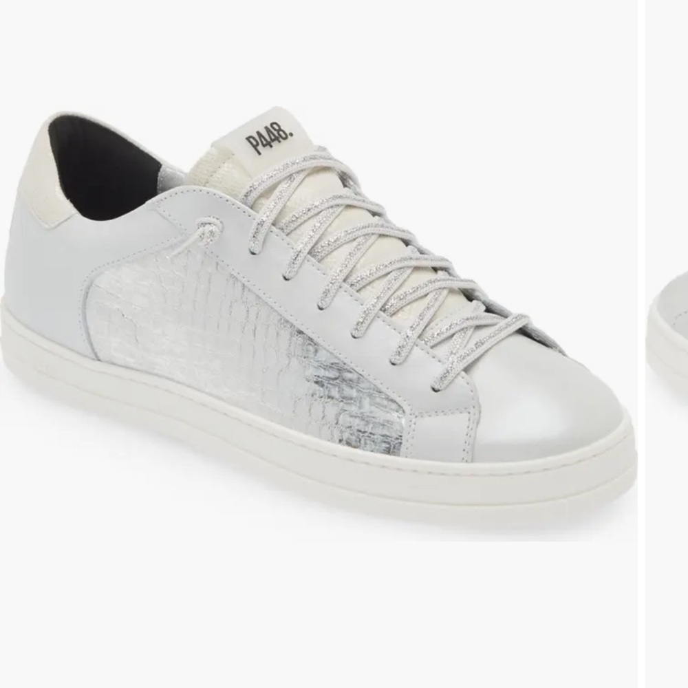 NWT P448 John Croc Embossed Sneaker (Women) Nebbia/Cra Size 39 - Picture 9 of 14